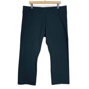 Pact Cropped Straight Leg Pants Black Women’s 3XL Pull-On Organic Cotton Casual